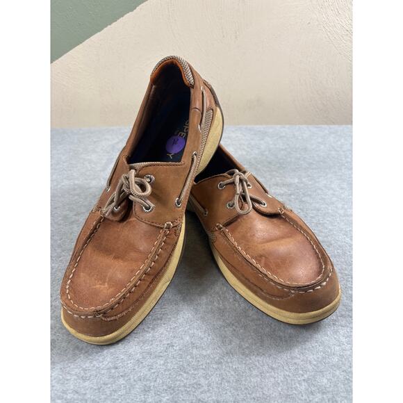 Sperry Boat Shoe Men\'s 12M Brown‎ Leather Intrepid 2-Eye Slip-On Casual Topsider main image 6